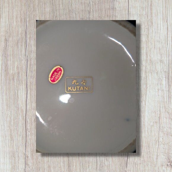 Kutani-Wake Vintage Fine Porcelain Vases from Japan Beautiful Cobalt Blue - Picture 7 of 7